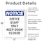 Signmission Office Staff Only Keep Door Closed, 12 in W x Rectangle, Aluminum OS-2PACK-NS-A-1218-V-16953 - alternate 4